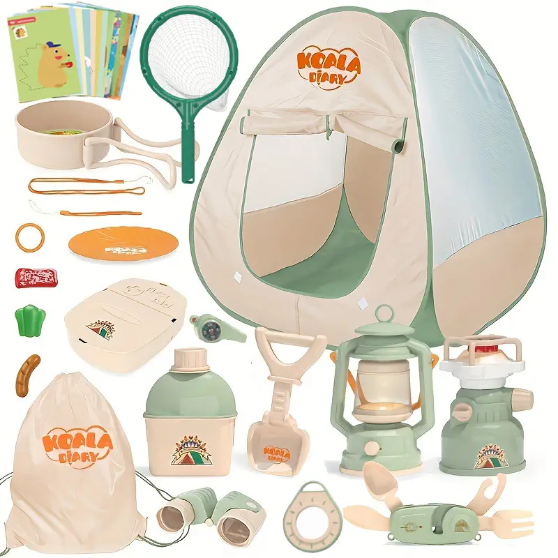 Kids Camping Set Tent Outdoor Campfire Toy Set Toddlers Kids - Temu